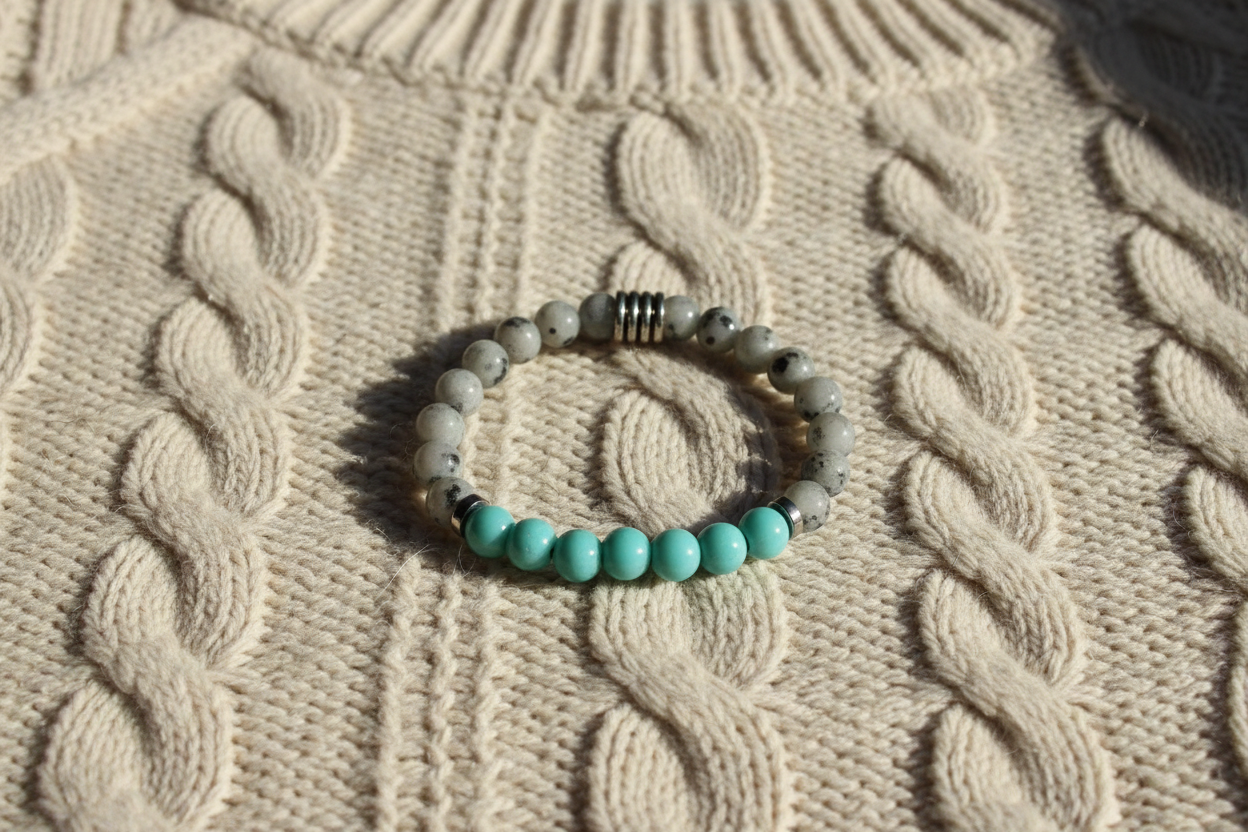 Turquoise & Matte White