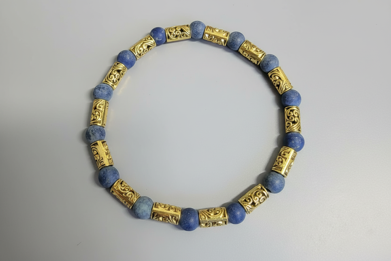 Blue Stone & Gold