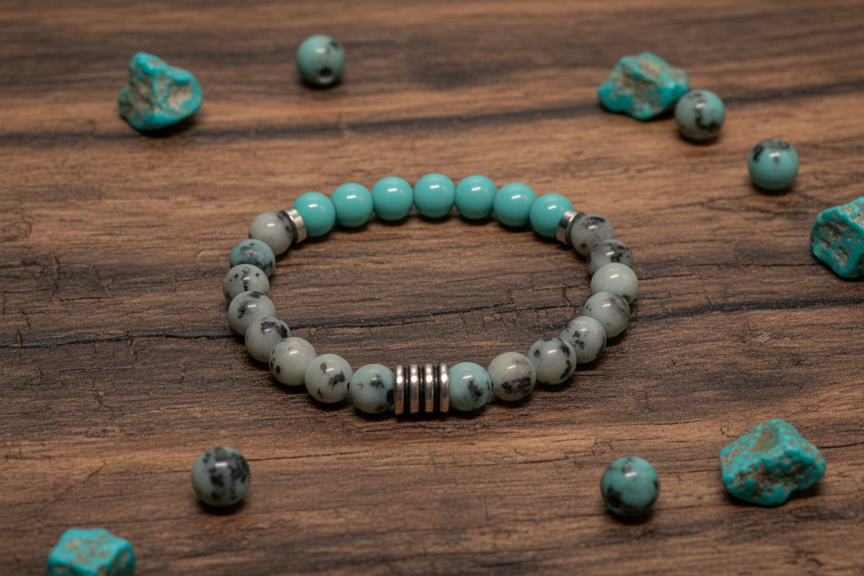 Turquoise & Matte White