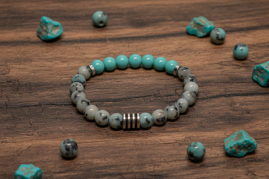 Turquoise & Matte White