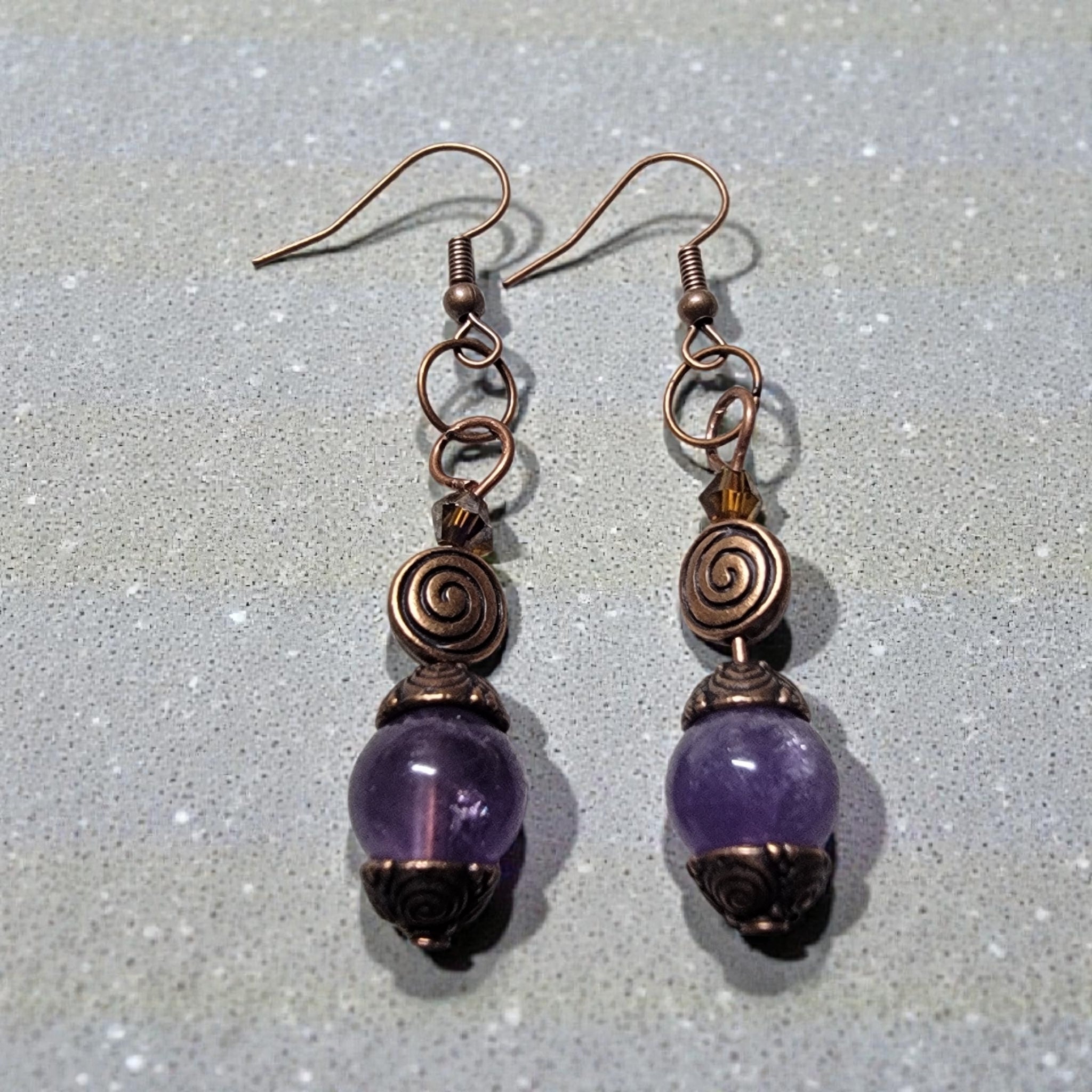 Amethyst Spiral Drop