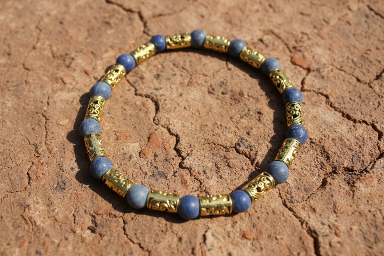 Blue Stone & Gold