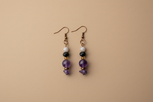 Amethyst Harmony Drop Earrings
