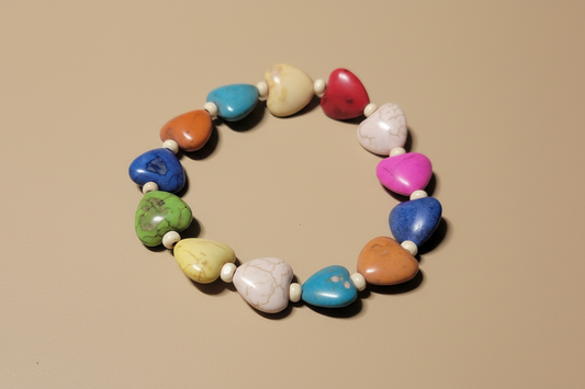 Multi-Color Heart Gemstone